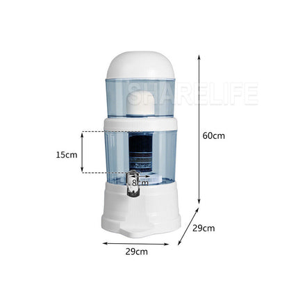 8 Stage Ceramic Water Purifier Carbon Filter Bottle 14L Bench Top Dispenser